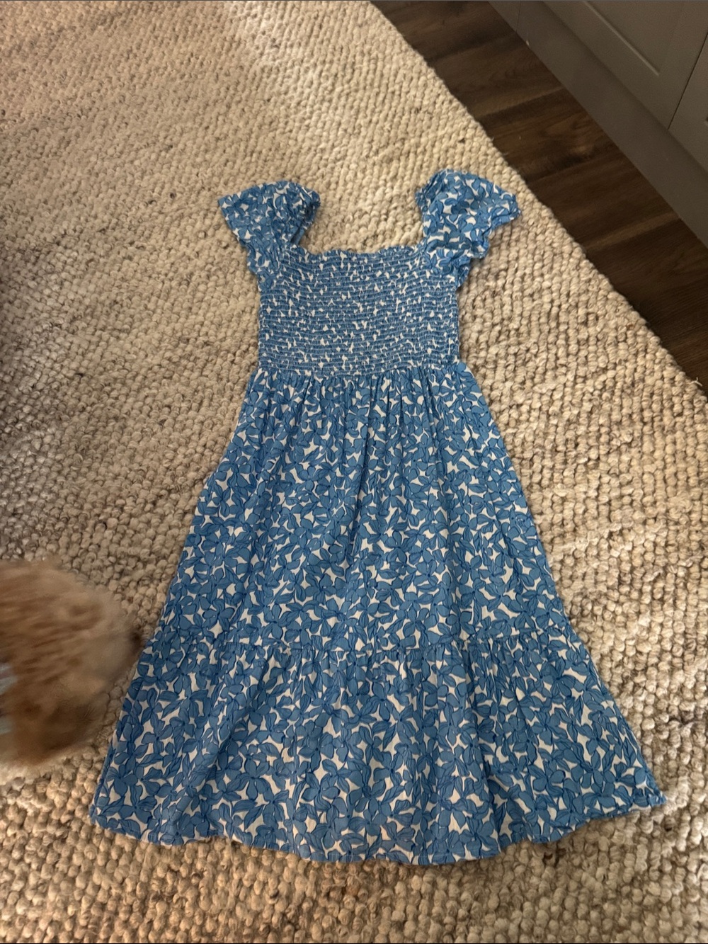 GAP Blue Floral Smocked Sundress